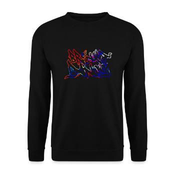 Hip Hop Breakdance Jungs Mädchen Hiphop Bboy BGir - Unisex Pullover - Schwarz - Vorne - Alina (178cm) & Michal (187cm)