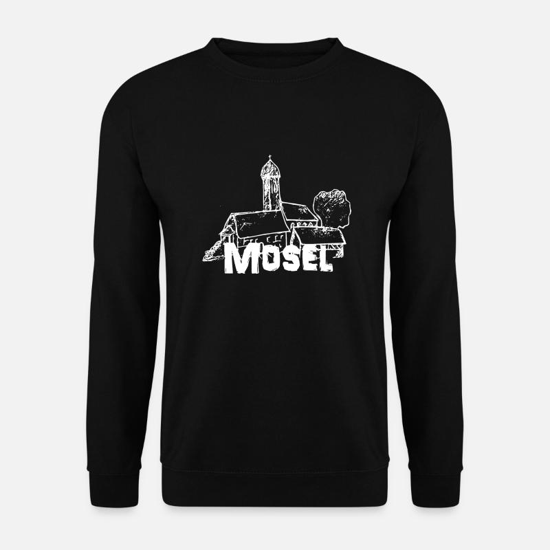 Mein Mosel Logo weiß - Unisex Pullover - Schwarz