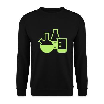 Chemistry Glasses Laboratory Chemist - Unisex Sweatshirt - black - Front - Alina (178cm) & Michal (187cm)