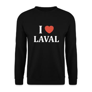 i love laval - Sweat-shirt Unisexe - noir - Devant - Alina (178cm) & Michal (187cm)