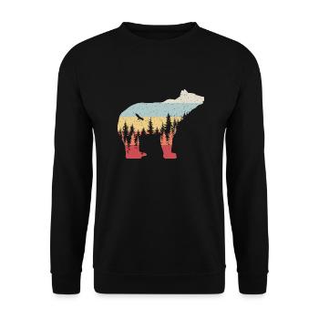 Ours - Sweat-shirt Unisexe - noir - Devant - Alina (178cm) & Michal (187cm)