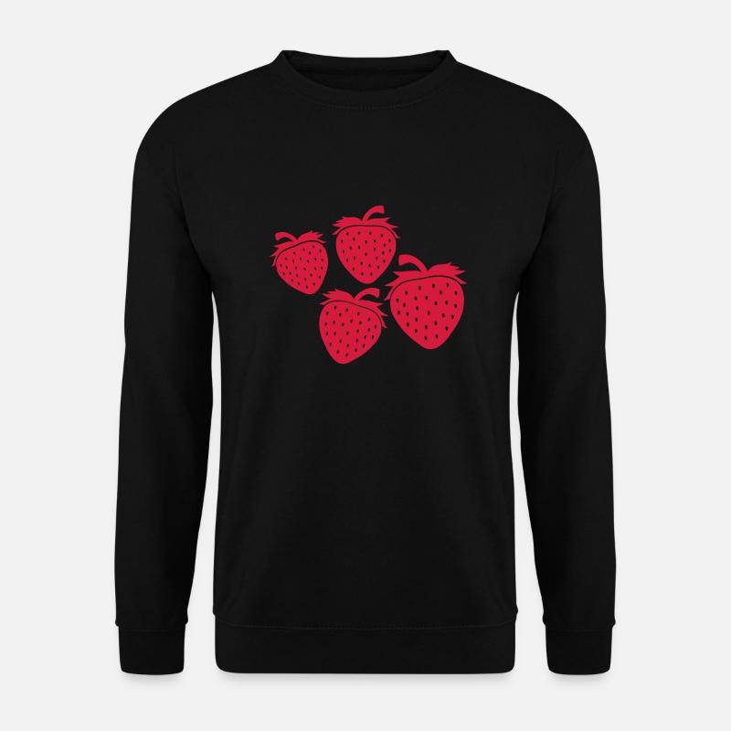 Erdbeeren Muster Design - Unisex Pullover - Schwarz