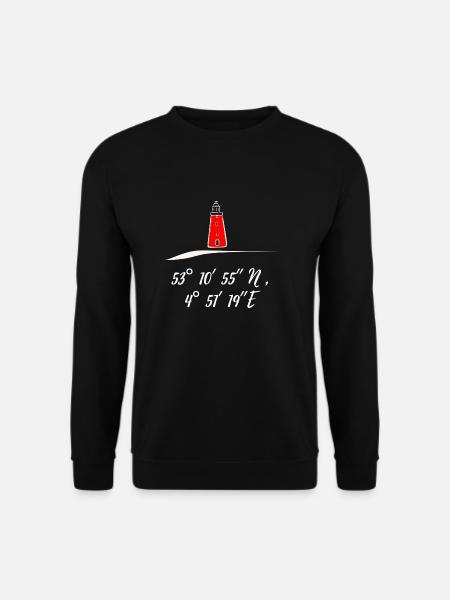 Leuchtturm Texel Niederlande Koordinaten - Unisex Pullover - Schwarz