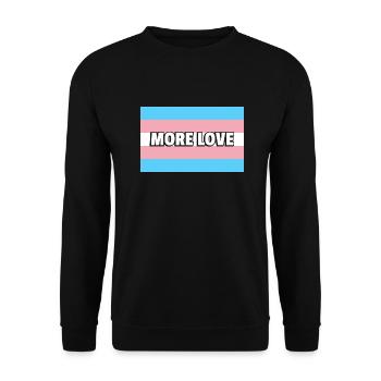 Trans Pride MEHR LIEBE - Unisex Pullover - Schwarz - Vorne - Alina (178cm) & Michal (187cm)