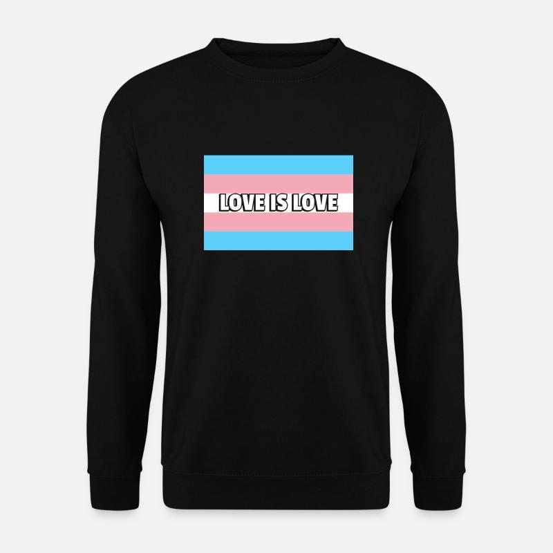 Trans Pride Liebe ist Liebe - Unisex Pullover - Schwarz
