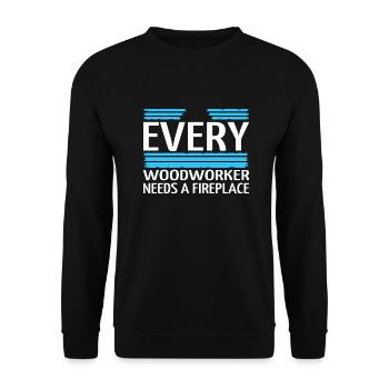 l’humour d’arbre permet de jouer aux t-shirts de charpentier - Sweat-shirt Unisexe - noir - Devant - Alina (178cm) & Michal (187cm)