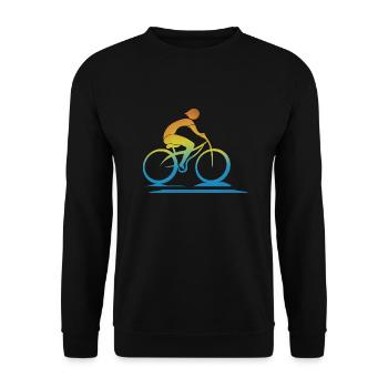 Radfahrer - Unisex Pullover - Schwarz - Vorne - Alina (178cm) & Michal (187cm)