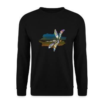 Libellule - Sweat-shirt Unisexe - noir - Devant - Alina (178cm) & Michal (187cm)