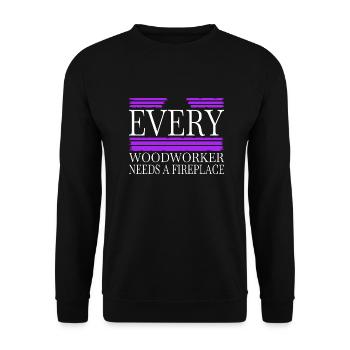 arbre drôle artisans design syndicat charpentier - Sweat-shirt Unisexe - noir - Devant - Alina (178cm) & Michal (187cm)