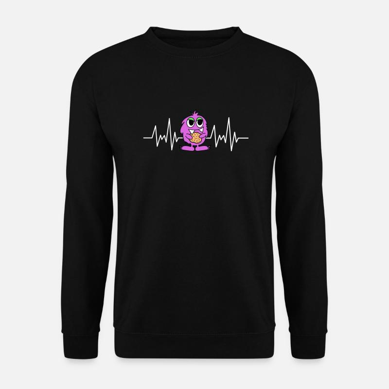 Funny Crumb Heartbeat Gift - Unisex Sweatshirt - black
