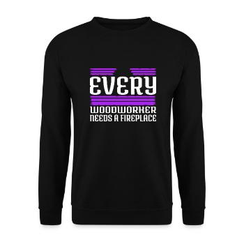 men a carpenters prayer tshirts carpenter jokes - Unisex Sweatshirt - black - Front - Alina (178cm) & Michal (187cm)