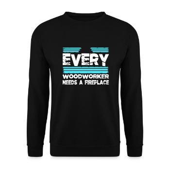 funny carpenter quotes hobbyists mason bday cool - Unisex Sweatshirt - black - Front - Alina (178cm) & Michal (187cm)