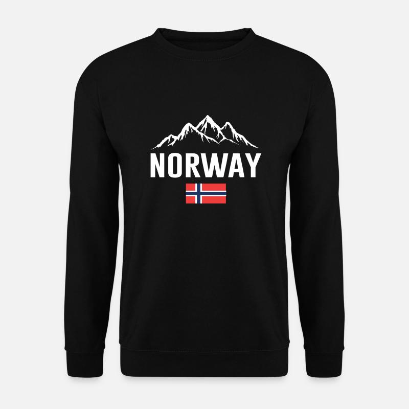 Norwegen Spruch Berg Berge Wandern - Unisex Pullover - Schwarz