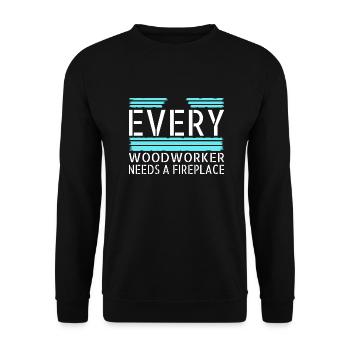 funny carpenter present hobbyists happy job - Unisex Pullover - Schwarz - Vorne - Alina (178cm) & Michal (187cm)