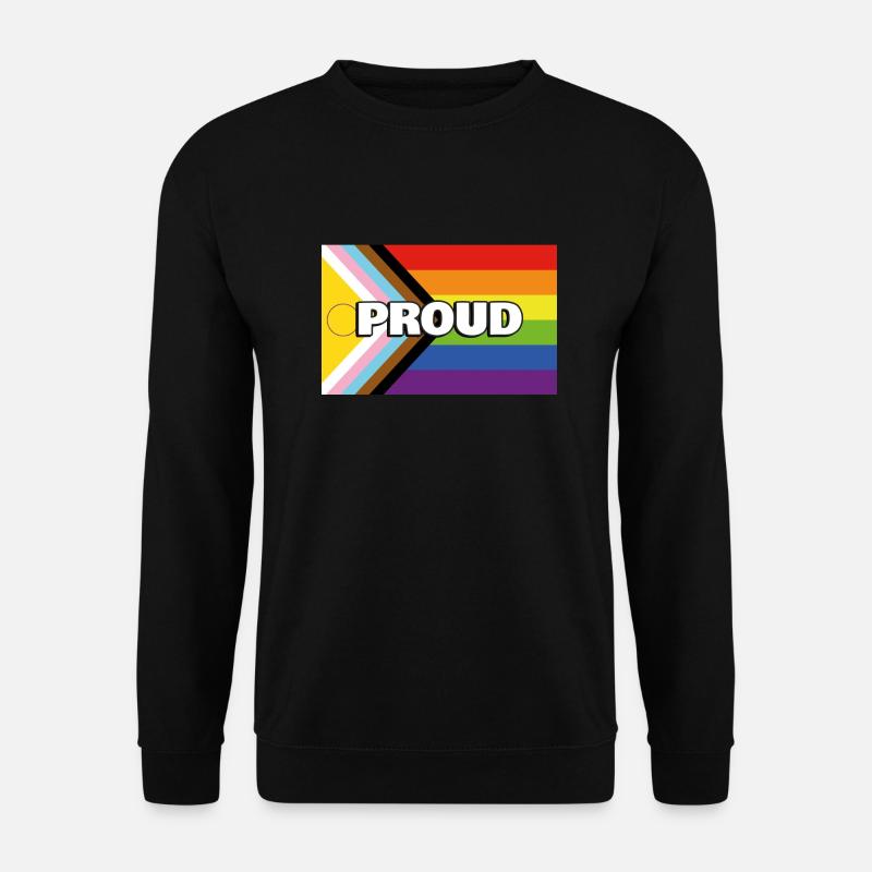 Inclusive Pride Progress Flag - Unisex Sweatshirt - black