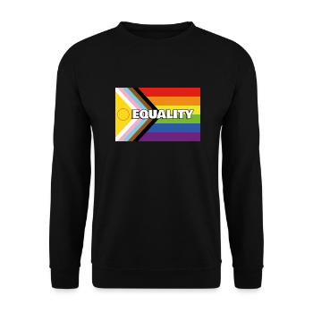 Inclusive Pride Progress Flag EQUALITY - Unisex Sweatshirt - black - Front - Alina (178cm) & Michal (187cm)