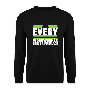 funshirt birthday present funny carpenter - Unisex Sweatshirt - black - Front - Alina (178cm) & Michal (187cm)