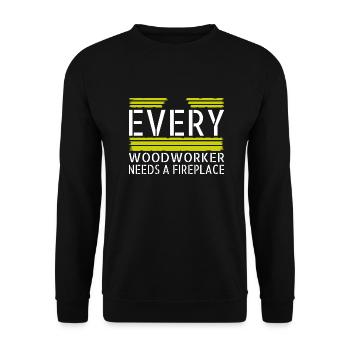 Axes Carpenter Fille T-shirts - Sweat-shirt Unisexe - noir - Devant - Alina (178cm) & Michal (187cm)