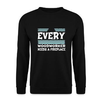 hearbeat carpenter - Unisex Sweatshirt - black - Front - Alina (178cm) & Michal (187cm)