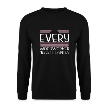 geek hobbyists lumber present logging plumber - Unisex Pullover - Schwarz - Vorne - Alina (178cm) & Michal (187cm)