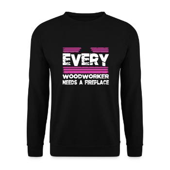 bingo salle tshirts construction charpentier - Sweat-shirt Unisexe - noir - Devant - Alina (178cm) & Michal (187cm)