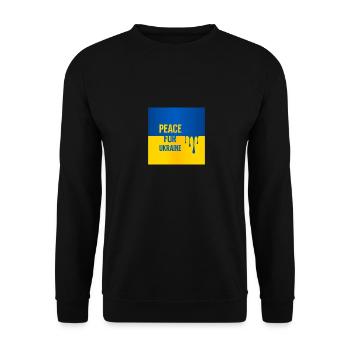 Frieden für die Ukraine T-Shirt - Unisex Pullover - Schwarz - Vorne - Alina (178cm) & Michal (187cm)