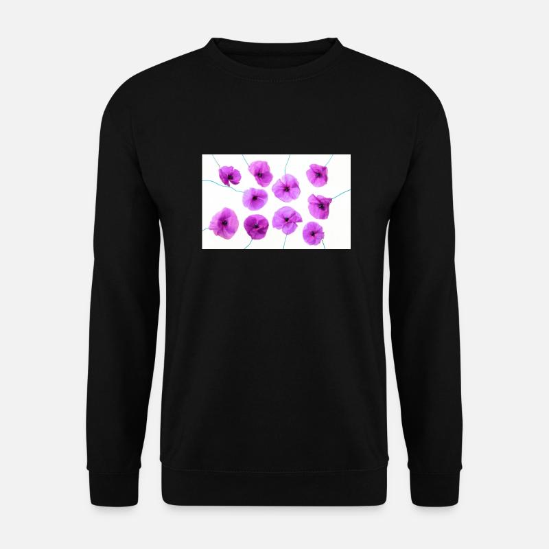 MOHNBLUME Lila - Unisex Pullover - Schwarz