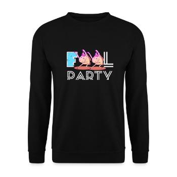 Fools Party - Unisex Sweatshirt - black - Front - Alina (178cm) & Michal (187cm)