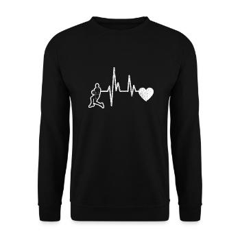 Basketball Basketball Basketball Lovers Club - Unisex Sweatshirt - black - Front - Alina (178cm) & Michal (187cm)