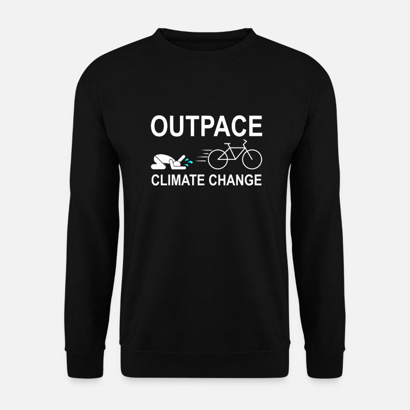 Outpace Climate Change - Fahrrad Klimaschutz - Unisex Pullover - Schwarz