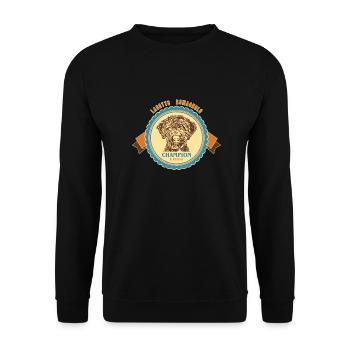 Wappen3 1 - Unisex Pullover - Schwarz - Vorne - Alina (178cm) & Michal (187cm)
