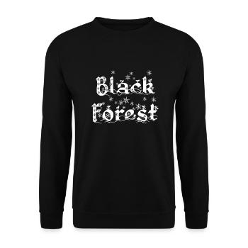 Schwarzwald | Gebirge | Wandern | Urlaub - Unisex Pullover - Schwarz - Vorne - Alina (178cm) & Michal (187cm)