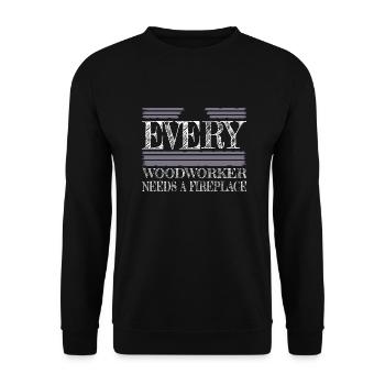 présenter l’idée actuelle travaux forestiers menuiserie - Sweat-shirt Unisexe - noir - Devant - Alina (178cm) & Michal (187cm)