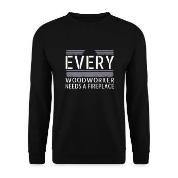 charpentier scie charpentier citations tshirts - Sweat-shirt Unisexe - noir - Devant - Alina (178cm) & Michal (187cm)