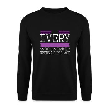 carpenter saw carpentry carpenter funny - Unisex Pullover - Schwarz - Vorne - Alina (178cm) & Michal (187cm)