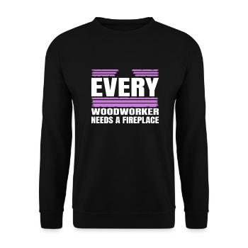 marteau-piqueur casque de sécurité charpentier cite des t-shirts - Sweat-shirt Unisexe - noir - Devant - Alina (178cm) & Michal (187cm)