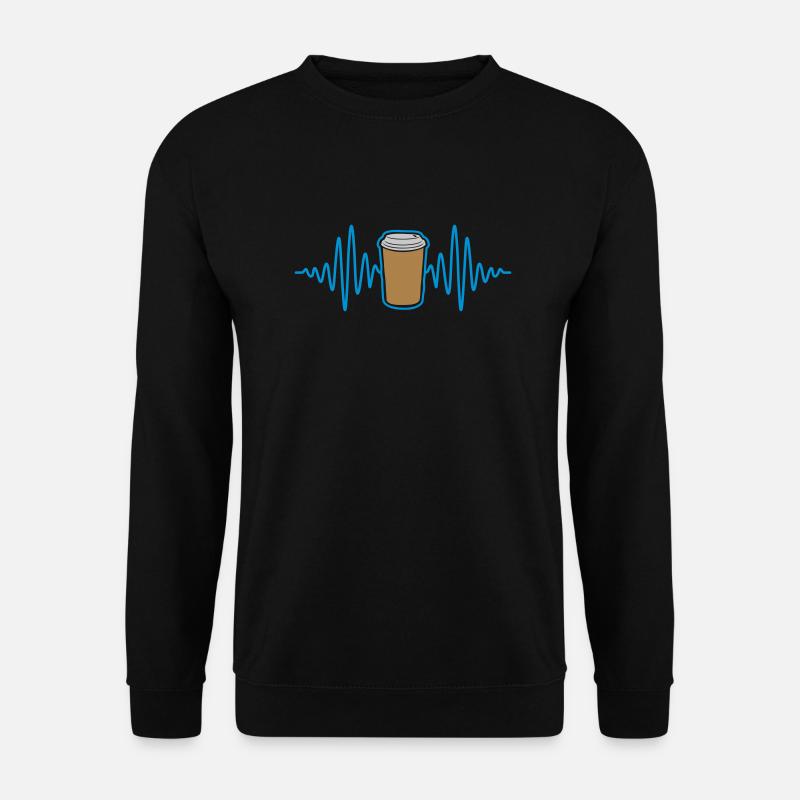 Frequenz Kaffee Becher unterwegs - Unisex Pullover - Schwarz