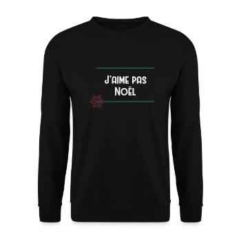 J’aime pas Noël - Sweat-shirt Unisexe - noir - Devant - Alina (178cm) & Michal (187cm)