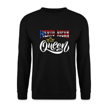 Puerto Rican Queen Puerto Rico Boricua Puerto - Unisex Sweatshirt - black - Front - Alina (178cm) & Michal (187cm)