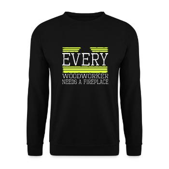 funny sayings carpenter funny tshirts - Unisex Pullover - Schwarz - Vorne - Alina (178cm) & Michal (187cm)