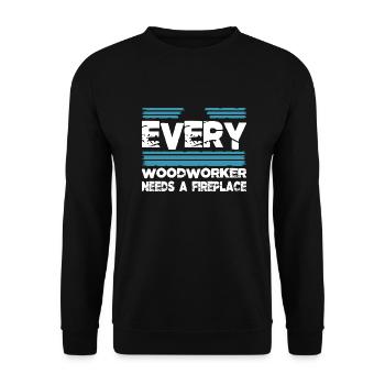 carpenter joke sayings axes arboriculturist - Unisex Sweatshirt - black - Front - Alina (178cm) & Michal (187cm)