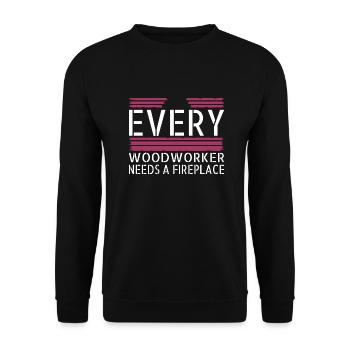 chainsaw carpenter jokes carpenter funny plumber - Unisex Pullover - Schwarz - Vorne - Alina (178cm) & Michal (187cm)