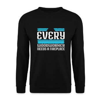l’instruction permet de jouer aux t-shirts de charpentier - Sweat-shirt Unisexe - noir - Devant - Alina (178cm) & Michal (187cm)