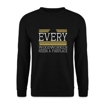 tree carpenter joke mason construction carpenter - Unisex Pullover - Schwarz - Vorne - Alina (178cm) & Michal (187cm)