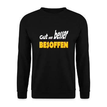 Gut Besoffen Alkohol - Unisex Pullover - Schwarz - Vorne - Alina (178cm) & Michal (187cm)