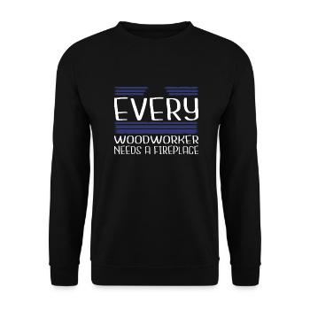 charpentier arboriculteur drôle citation bûcher - Sweat-shirt Unisexe - noir - Devant - Alina (178cm) & Michal (187cm)