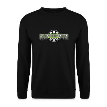 SUPER MOTO Monkey Moto Circle - Unisex Pullover - Schwarz - Vorne - Alina (178cm) & Michal (187cm)