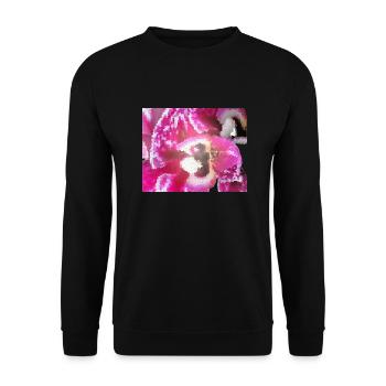 divided flower - Unisex Sweatshirt - black - Front - Alina (178cm) & Michal (187cm)