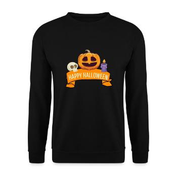 Cadeau effrayant à la citrouille Joyeux Halloween - Sweat-shirt Unisexe - noir - Devant - Alina (178cm) & Michal (187cm)
