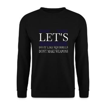 hippy jokes anti war peace sign gift idea - Unisex Sweatshirt - black - Front - Alina (178cm) & Michal (187cm)